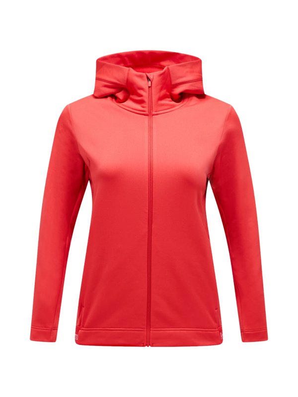 Bluza Peak Performance damska Rider Tech Zip Hood czerwona