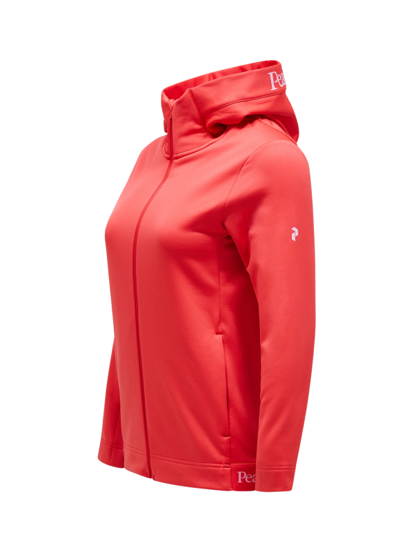 Bluza Peak Performance damska Rider Tech Zip Hood czerwona