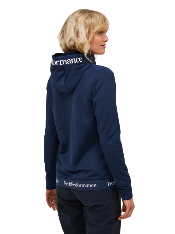 Bluza Peak Performance damska Rider Tech Zip Hood granatowa