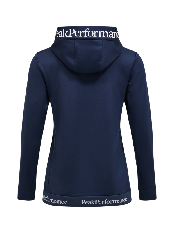 Bluza Peak Performance damska Rider Tech Zip Hood granatowa