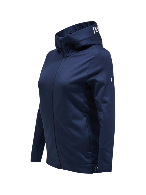 Bluza Peak Performance damska Rider Tech Zip Hood granatowa
