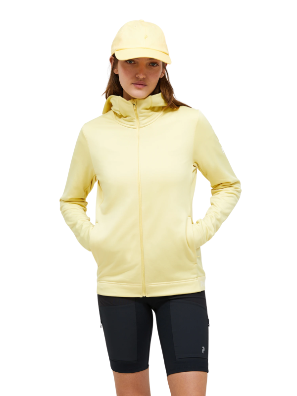 Bluza Peak Performance damska Rider Tech Zip Hood żółta