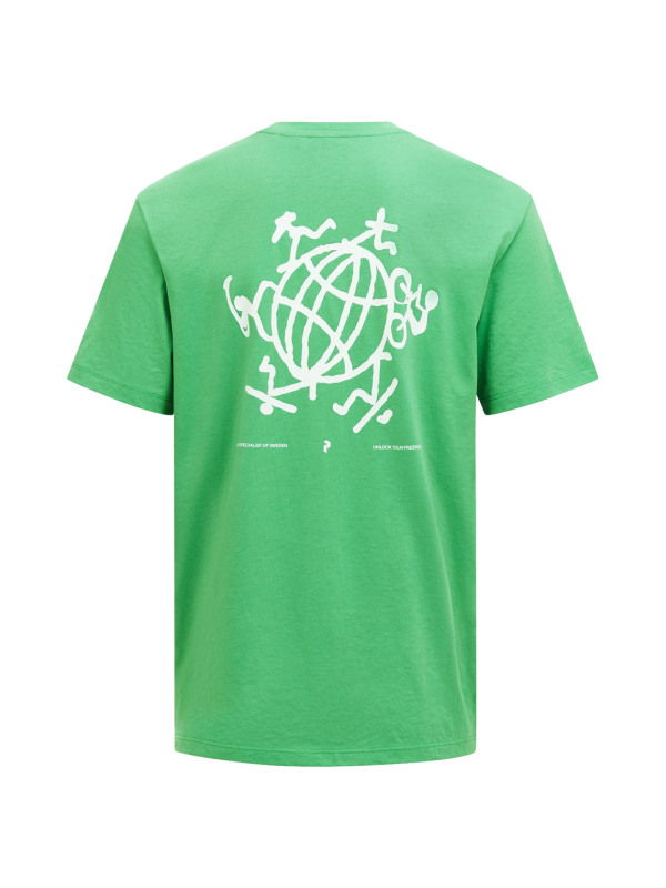 Koszulka Peak Performance męska Explore Graphic Tee zielona