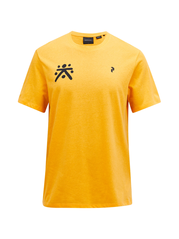 Koszulka Peak Performance męska Explore Graphic Tee pomarańczowa