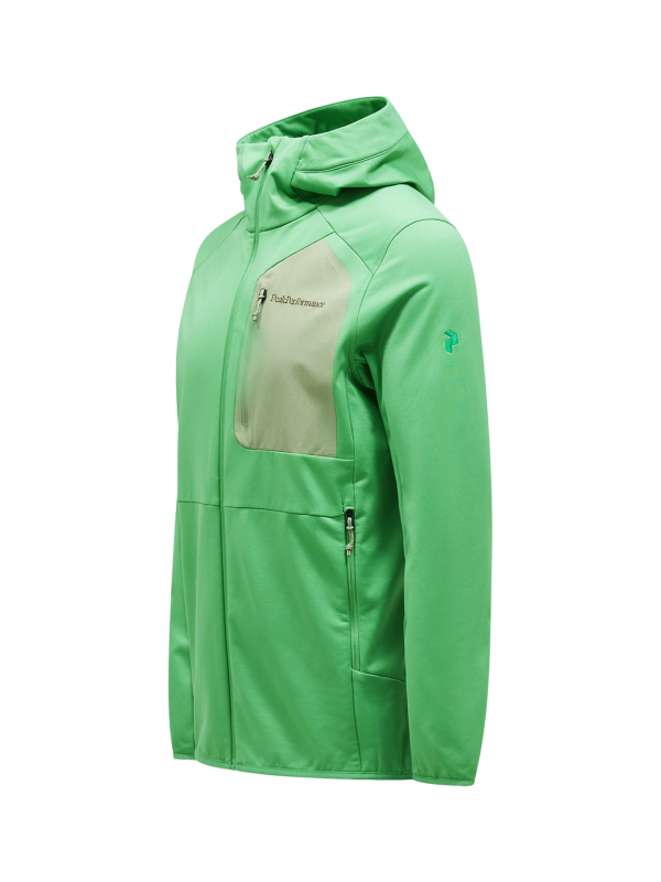 Bluza Peak Performance męska Utility Light Zip Hood zielona (