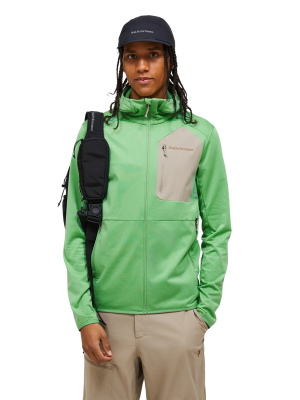 Bluza Peak Performance męska Utility Light Zip Hood zielona (