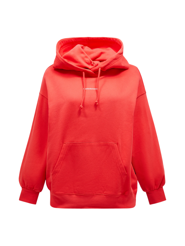Bluza Peak Performance damska Original Terry Hood czerwona