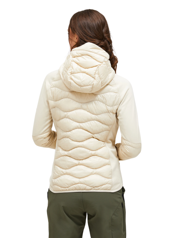 Kurtka Peak Performance puchowa damska Helium Down Hybrid Hood beżowa