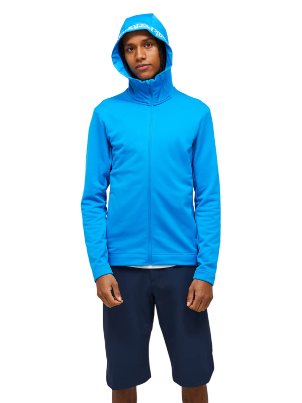 Bluza Peak Performance męska Rider Tech Zip Hood niebieska
