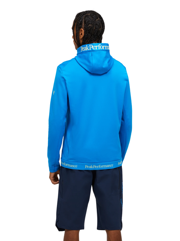 Bluza Peak Performance męska Rider Tech Zip Hood niebieska