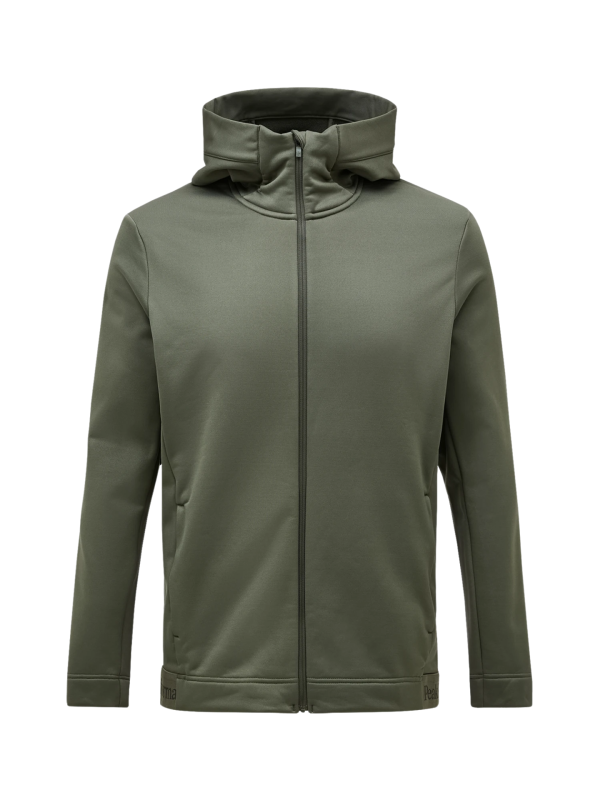 Bluza Peak Performance męska Rider Tech Zip Hood zielona