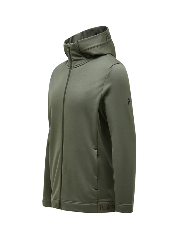 Bluza Peak Performance męska Rider Tech Zip Hood zielona