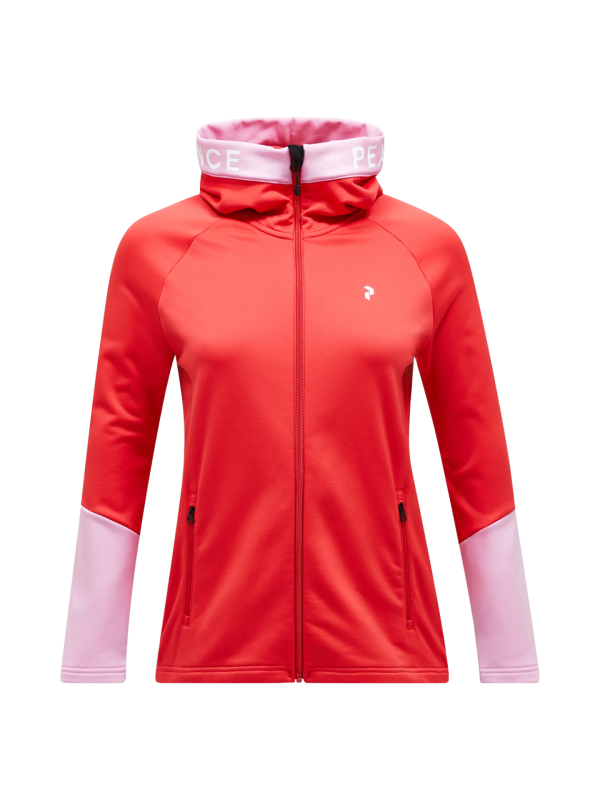 Bluza Peak Performance damska Rider Zip Hood czerwona