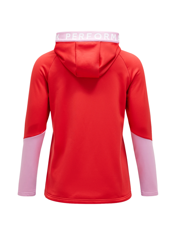 Bluza Peak Performance damska Rider Zip Hood czerwona