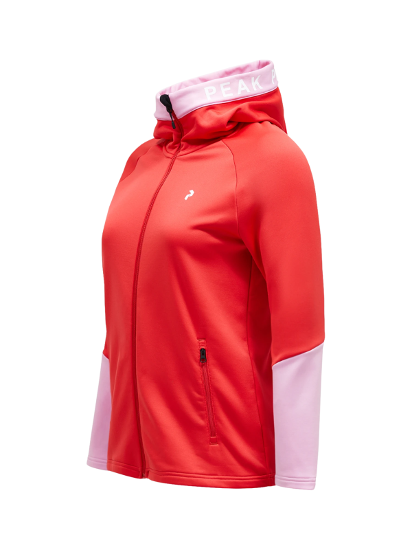 Bluza Peak Performance damska Rider Zip Hood czerwona