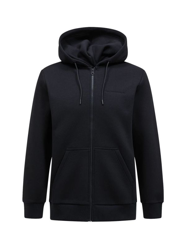 Bluza męska Peak Performance Original Small Logo Zip Hood black