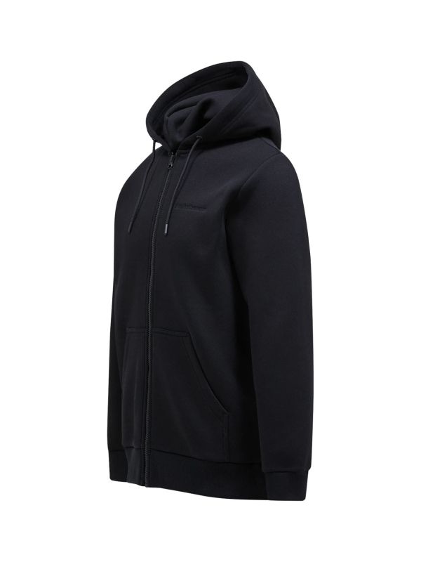 Bluza męska Peak Performance Original Small Logo Zip Hood black