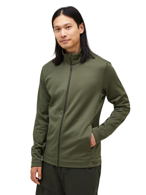 Bluza Peak Performance męska Rider Tech Zip Jacket zielona