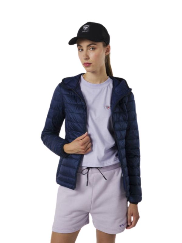 Kurtka Rossignol ocieplana z kapturem damska granatowa