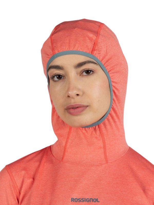 Bluza damska z kapturem Rossignol Westweg Sun różowa