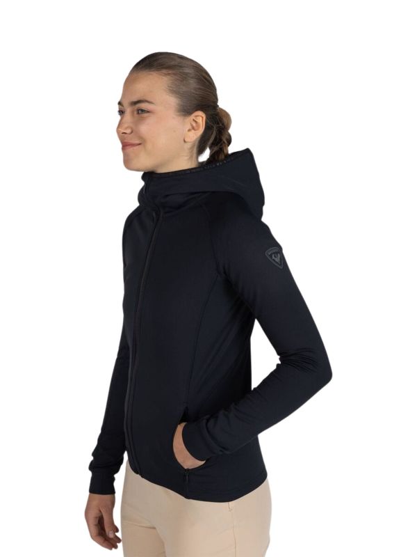 Kurtka damska z kapturem Rossignol Thin Midlayer czarna
