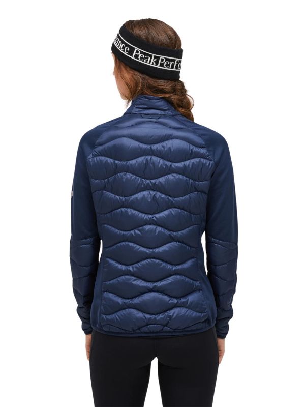 Kurtka Peak Performance damska Helium Down Hybrid Jacket granatowa
