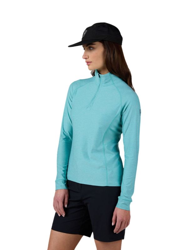 Koszulka damska Rossignol Westweg Half-Zip niebieska