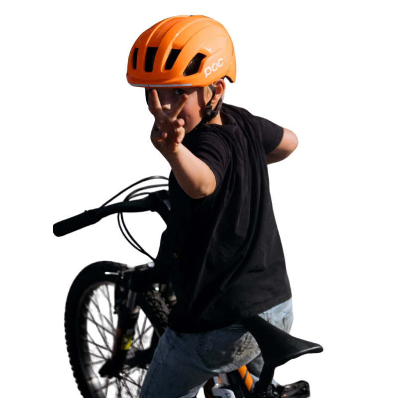 Kask rowerowy dziecięcy POC POCITO Omne MIPS pomarańczowy