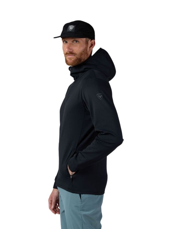 Kurtka męska z kapturem Rossignol Thin Midlayer czarna