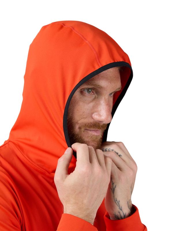 Kurtka męska z kapturem Rossignol Thin Midlayer pomarańczowa