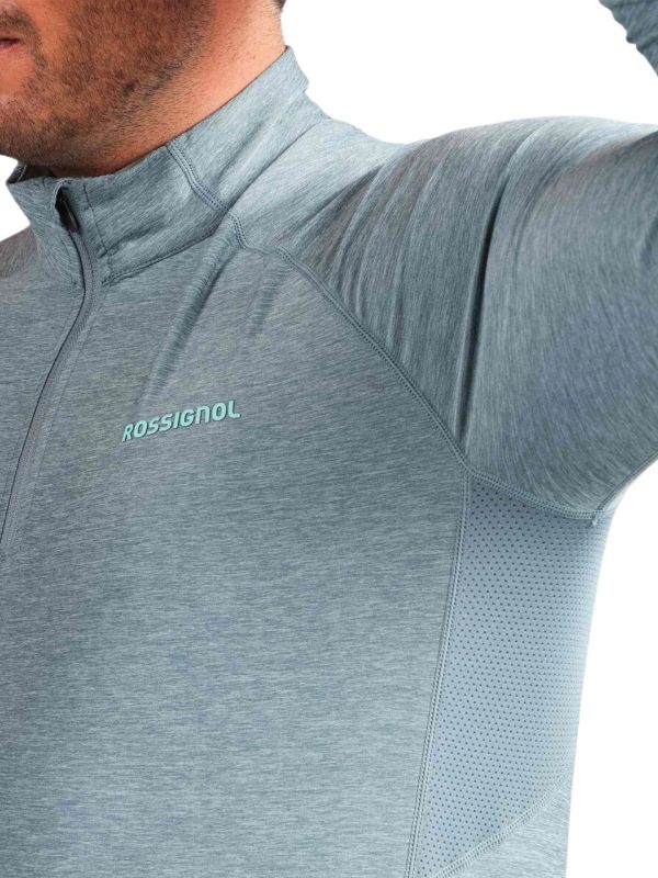 Koszulka męska Rossignol Westweg Half-Zip niebieska