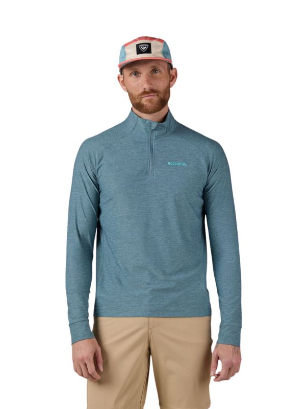 Koszulka męska Rossignol Westweg Half-Zip niebieska