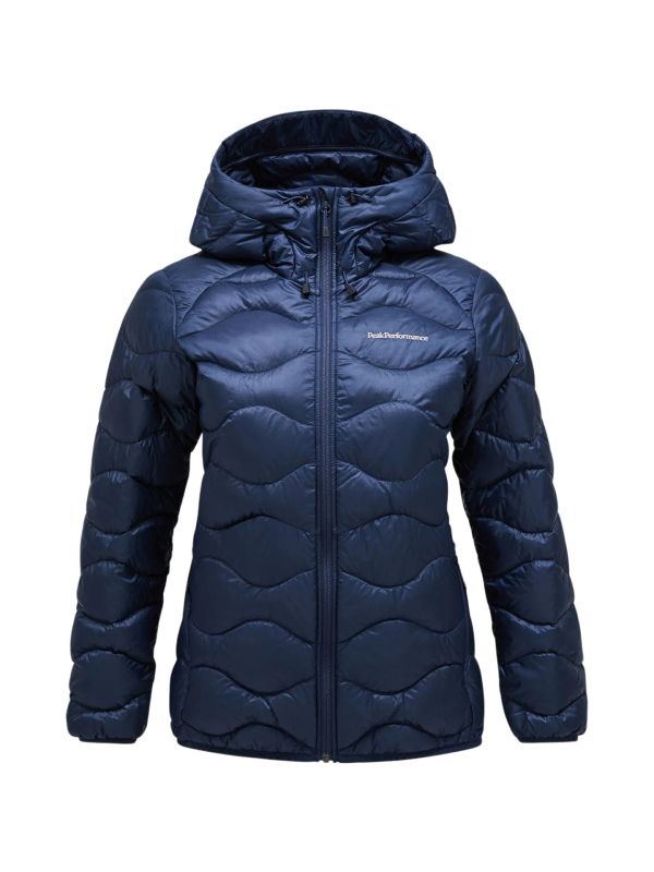Kurtka Peak Performance puchowa damska Helium Down Hood Jacket granatowa