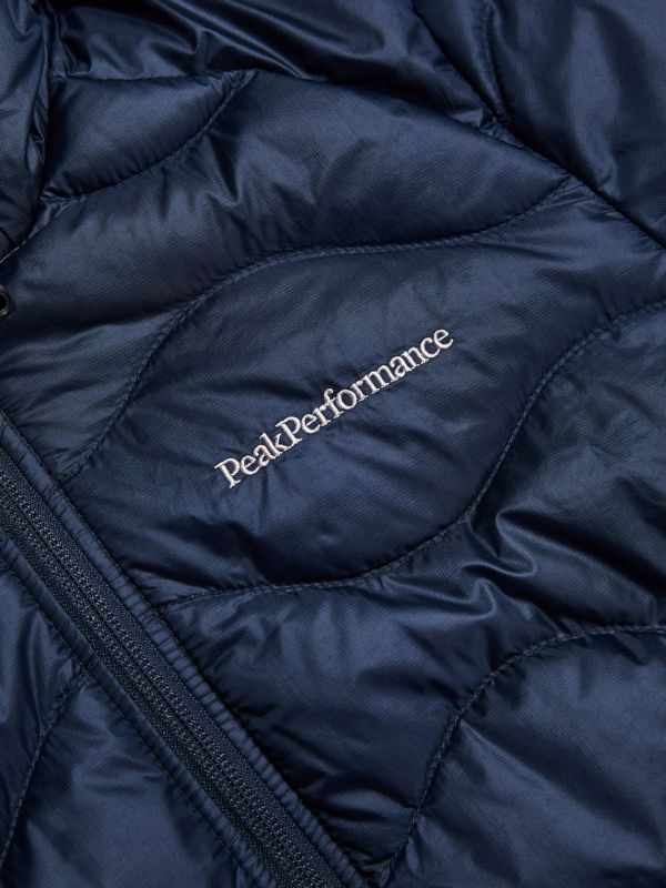 Kurtka Peak Performance puchowa damska Helium Down Hood Jacket granatowa