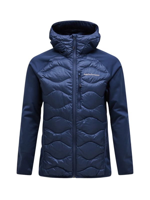 Kurtka Peak Performance puchowa męska Helium Down Hybrid Hood granatowa