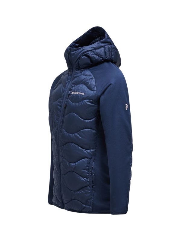 Kurtka Peak Performance puchowa męska Helium Down Hybrid Hood granatowa