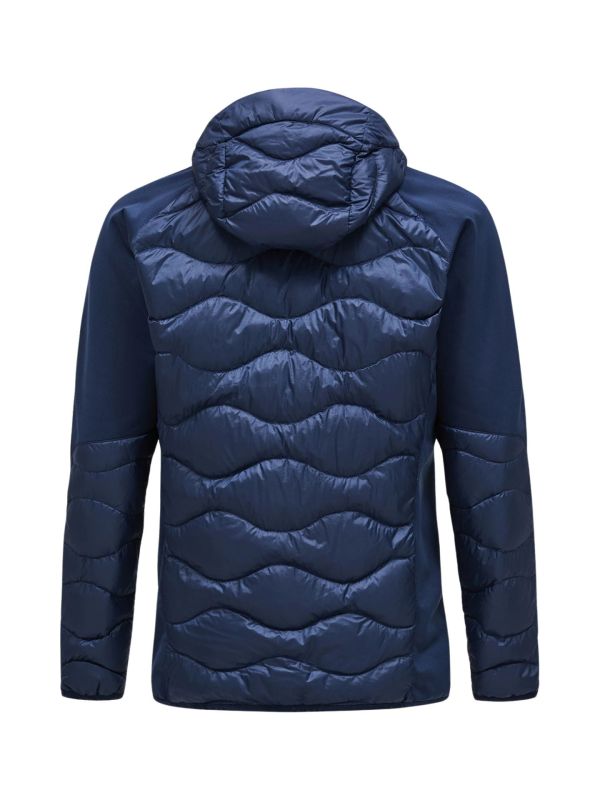 Kurtka Peak Performance puchowa męska Helium Down Hybrid Hood granatowa