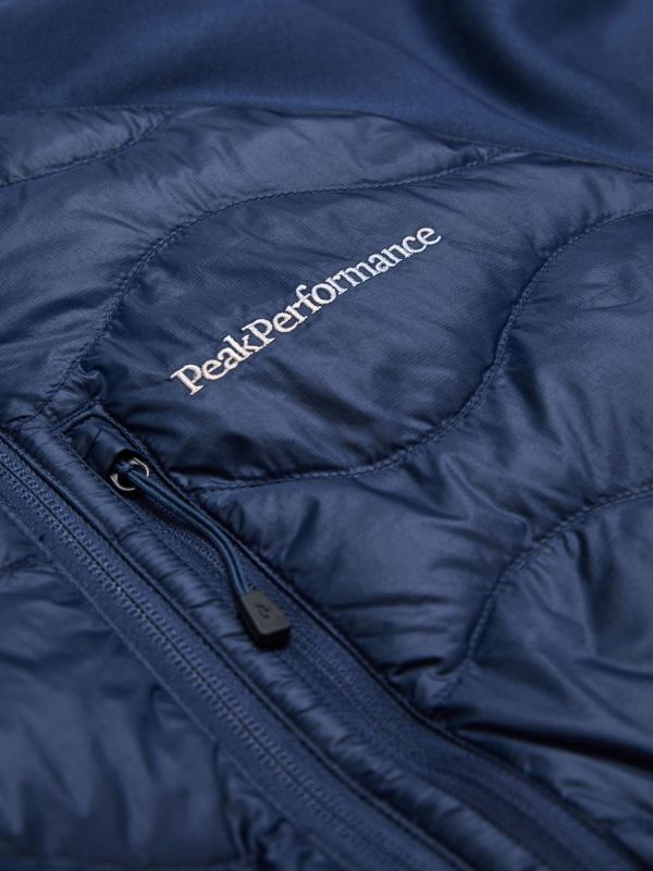 Kurtka Peak Performance puchowa męska Helium Down Hybrid Hood granatowa