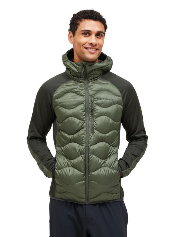 Kurtka puchowa męska Peak Performance Helium Hybrid Down Hood pine needle