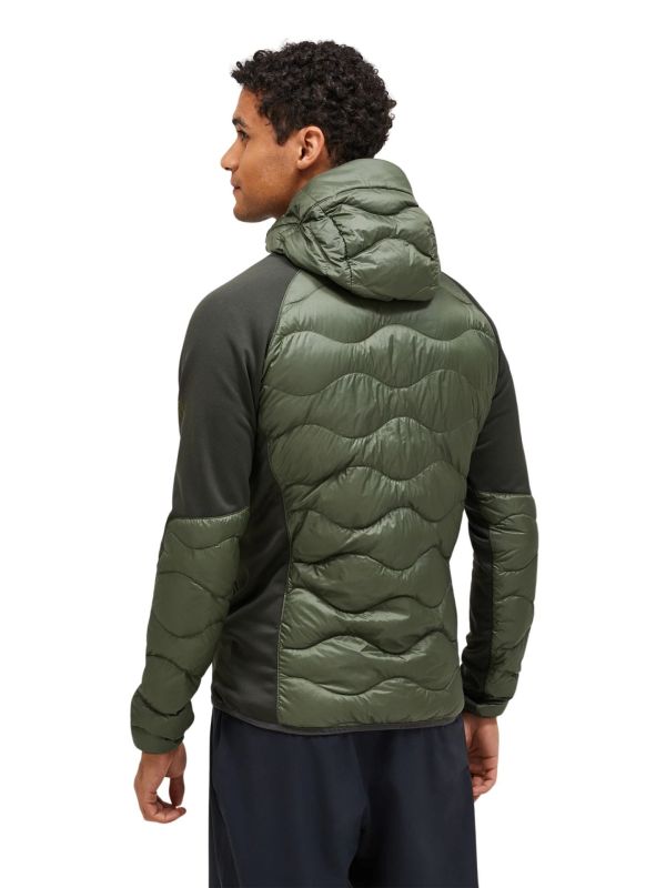 Kurtka Peak Performance puchowa męska Helium Down Hybrid Hood oliwkowa