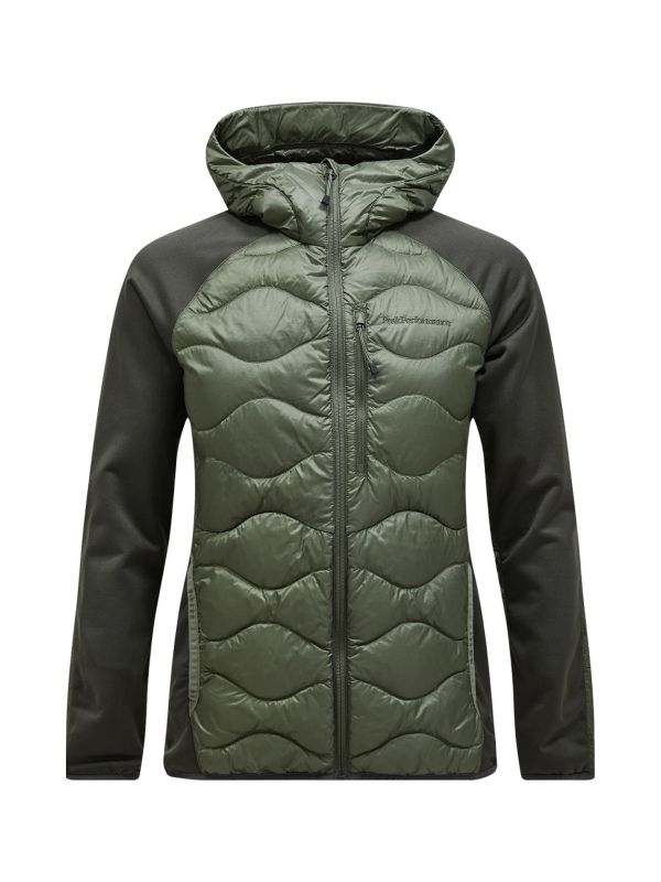 Kurtka Peak Performance puchowa męska Helium Down Hybrid Hood oliwkowa