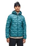 Kurtka Peak Performance męska Helium Down Hood Jacket turkusowa