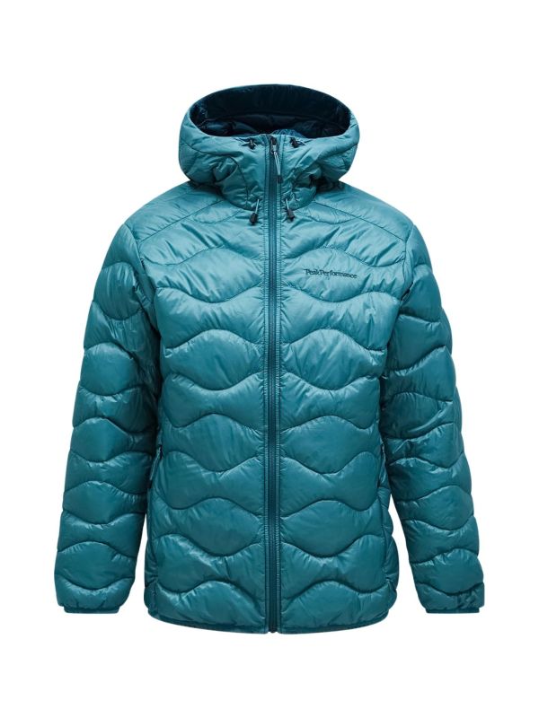 Kurtka Peak Performance męska Helium Down Hood Jacket turkusowa