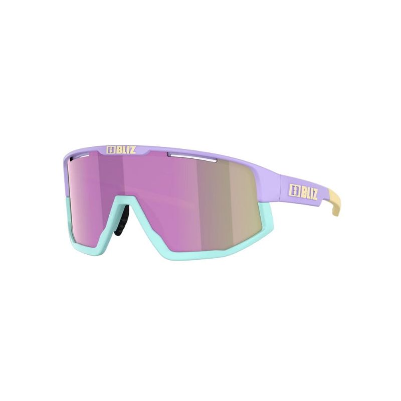 Okulary przeciwsłoneczne Bliz Fusion pastel purple/yellow logo/brown pink