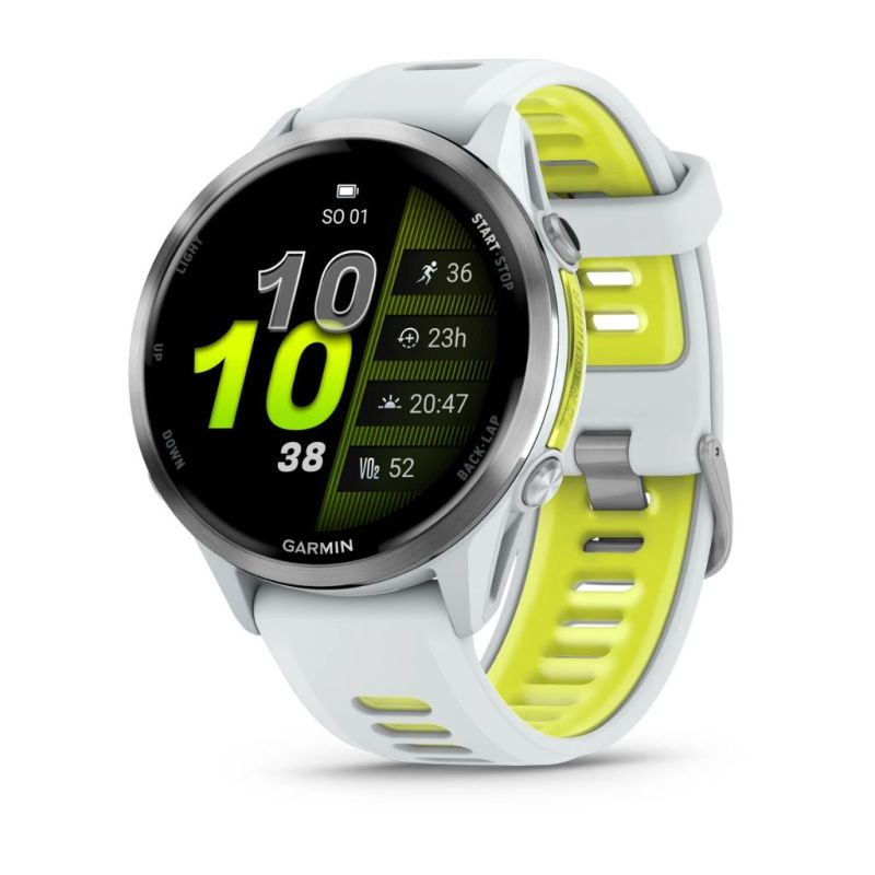 Zegarek Garmin Forerunner® 970 Whitestone/Amp yellow