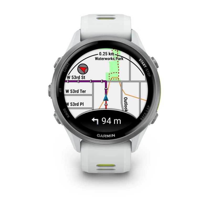 Zegarek Garmin Forerunner® 970 Whitestone/Amp yellow