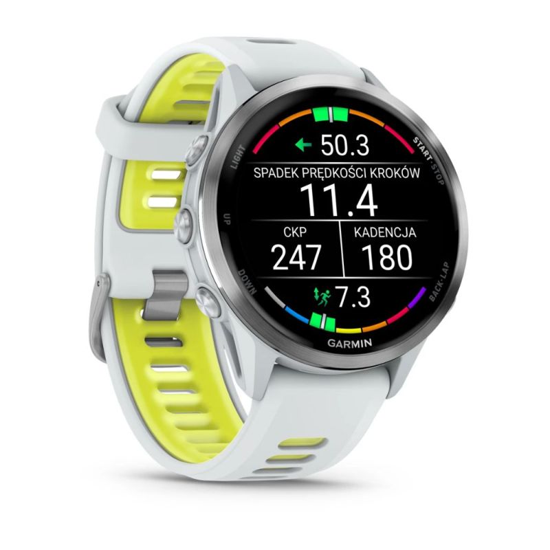Zegarek Garmin Forerunner® 970 Whitestone/Amp yellow