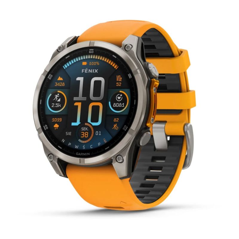 Zegarek Garmin fenix® 8 - 47 mm - Amoled Spark orange / Graphite
