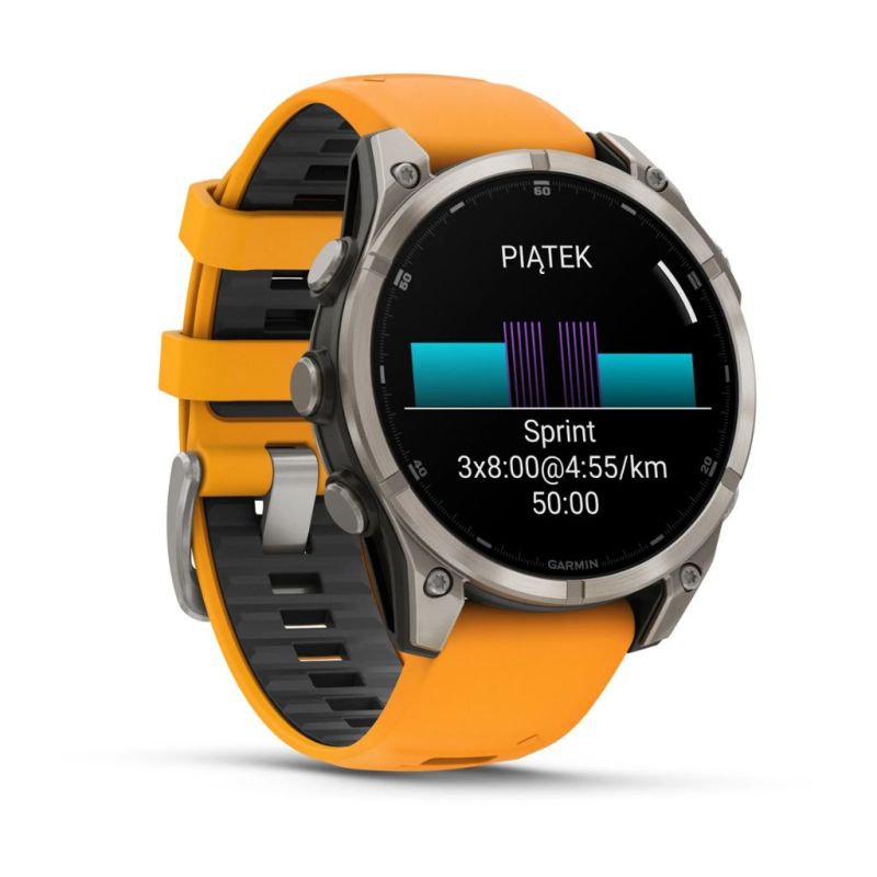 Zegarek Garmin fenix® 8 - 47 mm - Amoled Spark orange / Graphite