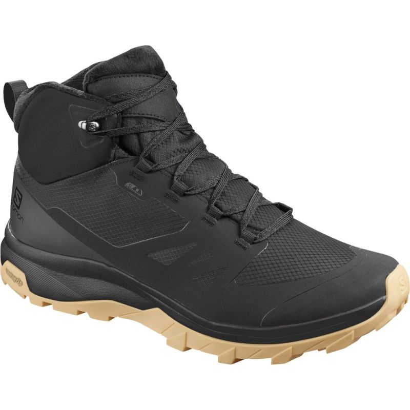 Buty zimowe męskie Salomon OUTSNAP WATERPROOF Black/Ebony/Gum1a